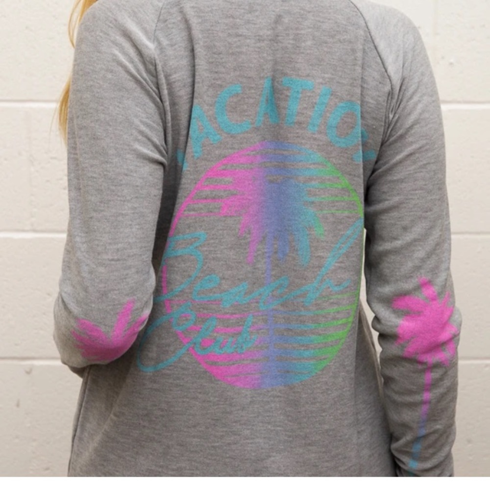 Chaser Vacation Beach Club hooded zip up top